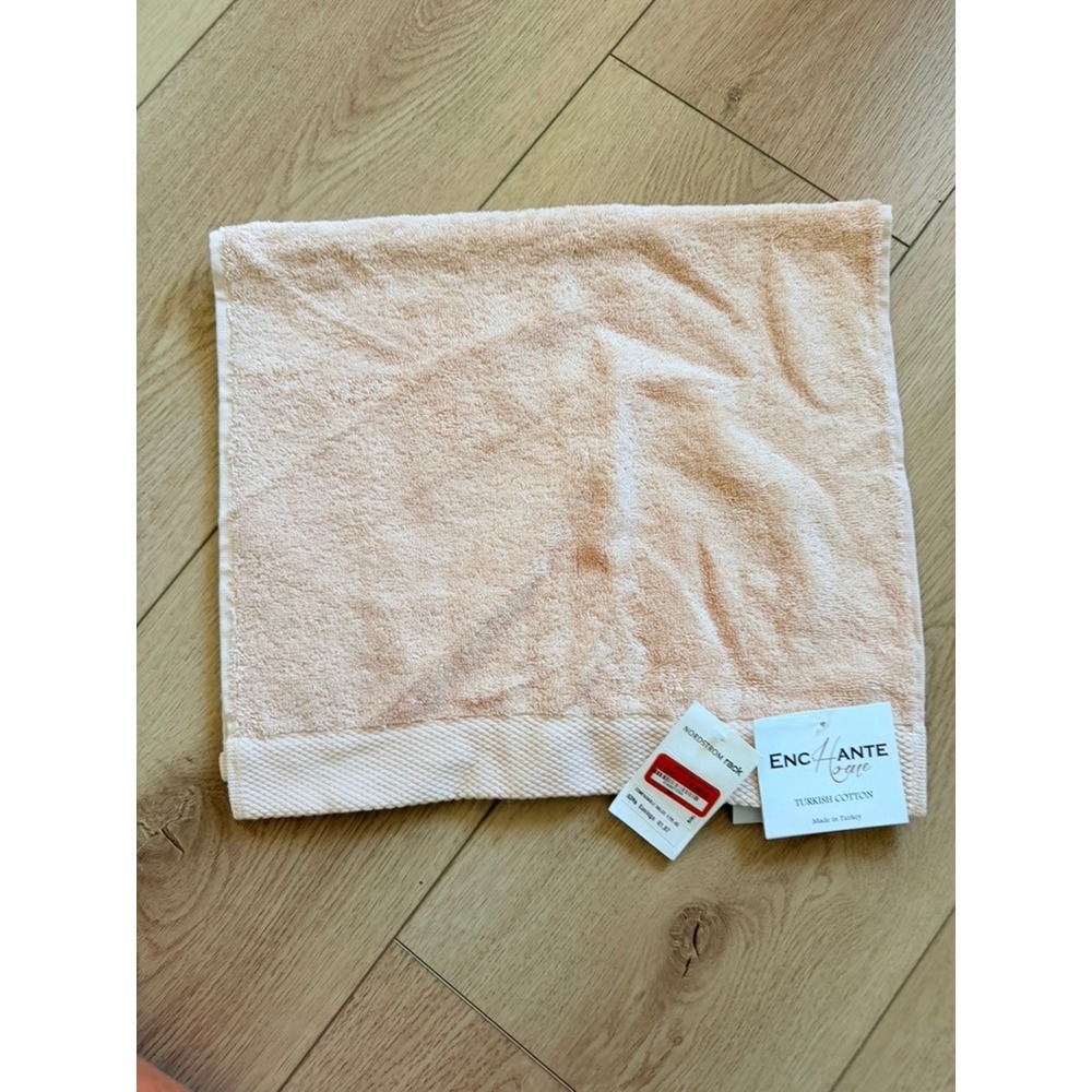 Enchante Home Signature Turkish Cotton Hand Towel Hazelnut 16x28 Peach New